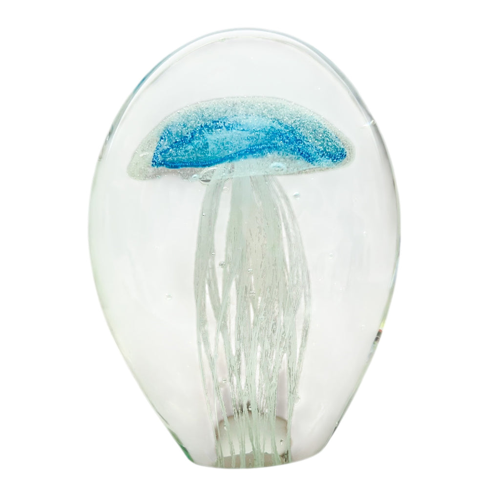 Two’s Company Jellyfish Art Glass Paperweight