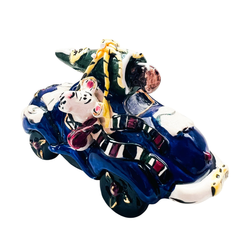 Blue Sky Clayworks Heather Goldminc Polar Bear in Car Figurine