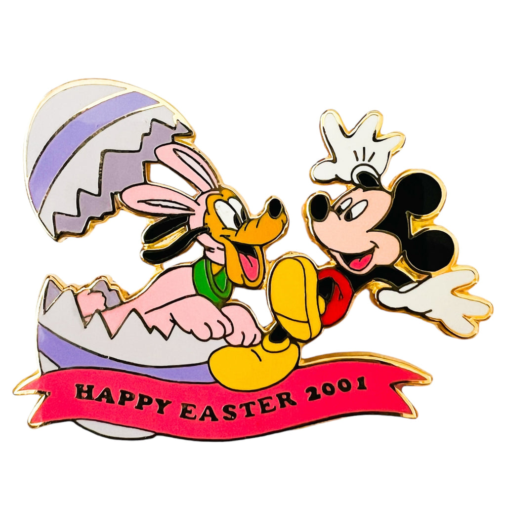 Disney DLR Happy Easter 2001 Mickey Mouse & Pluto Limited Edition 3600 Pin