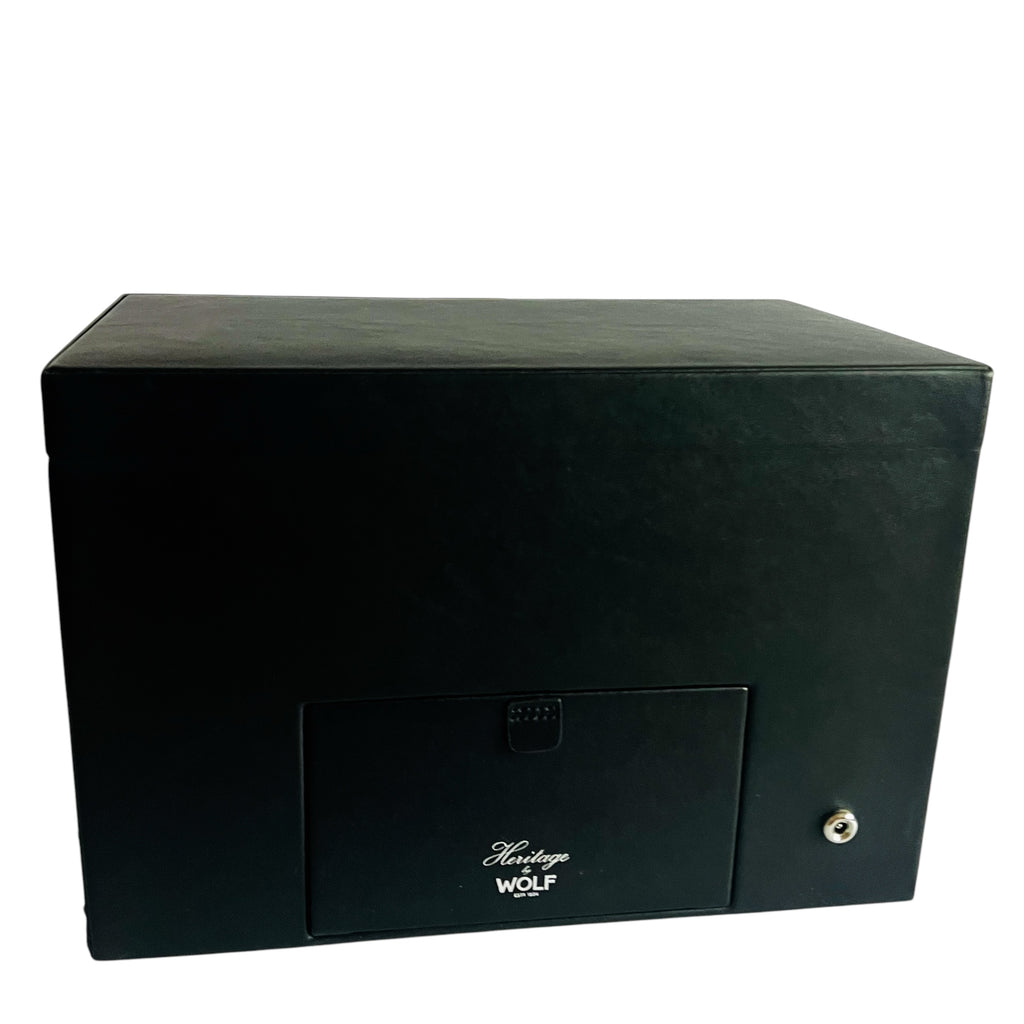 Heritage by WOLF Double Watch Winder with Storage Box