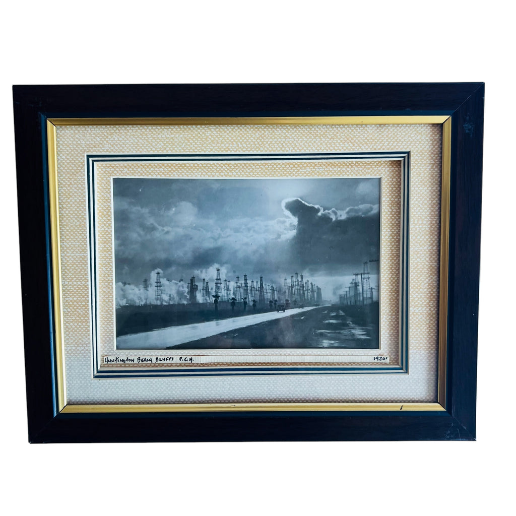 Vintage Bluffs PCH California 1920’s Framed Black & White RPPC