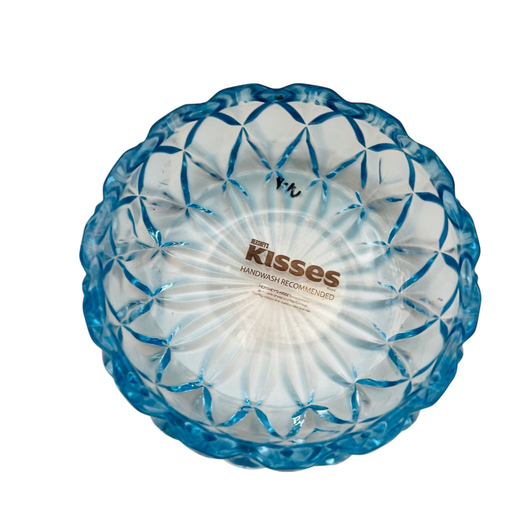 Hershey's Kisses Blue Glass Candy Dish