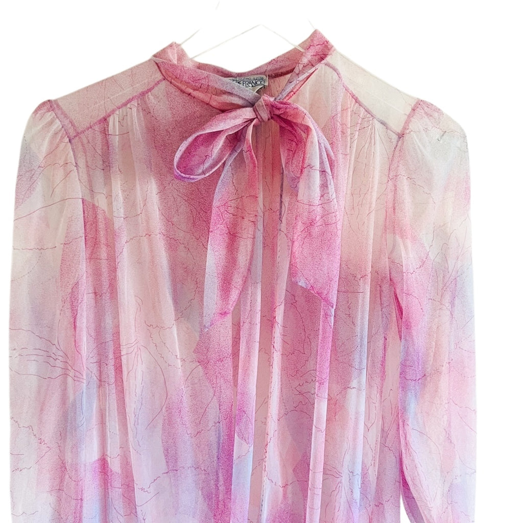 Vintage Lily of France by Rosa Puleo-Szule Sheer Nightgown & Robe Peignoir Set