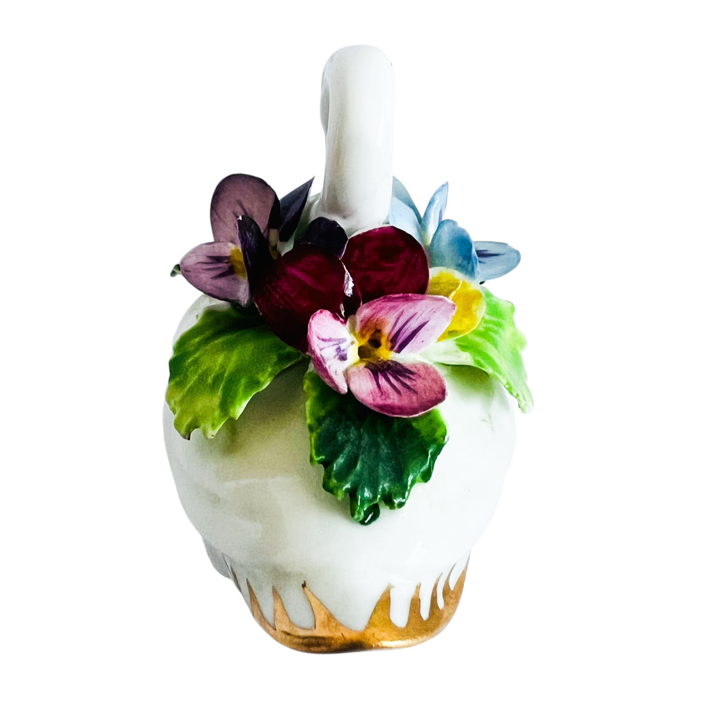 Vintage Lovely Royal Adderley Floral Design Swan Figurine
