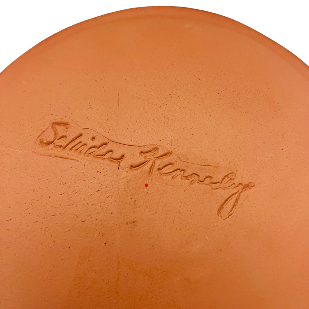 Selinda Kennedy Hand Painted Redware Animal Plate Dish Signed