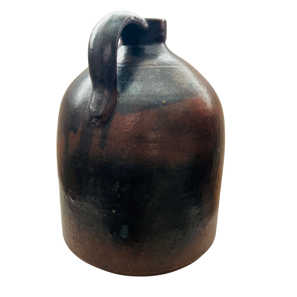 Antique Brown Glazed Gallon Stoneware Jug