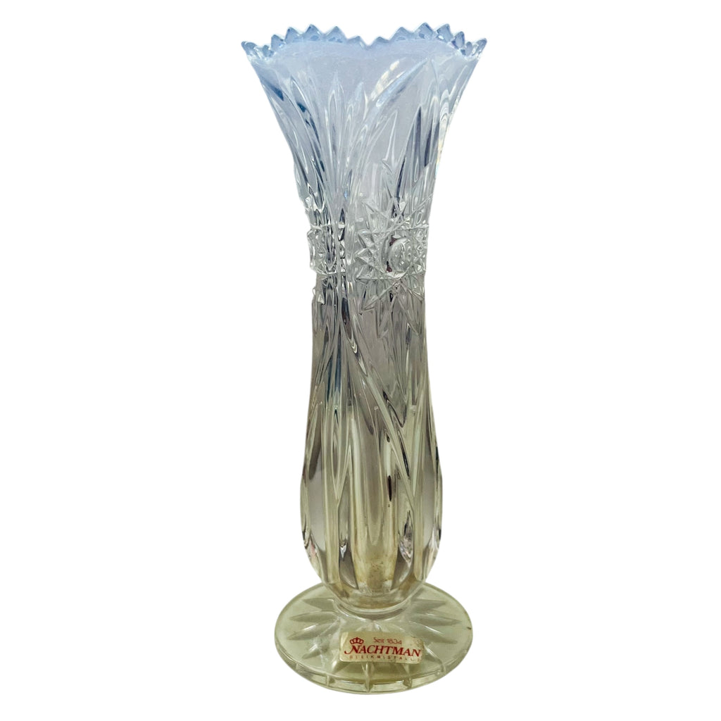 Nachmann Bleikristall Germany 24% Lead Crystal Pedestal Vase