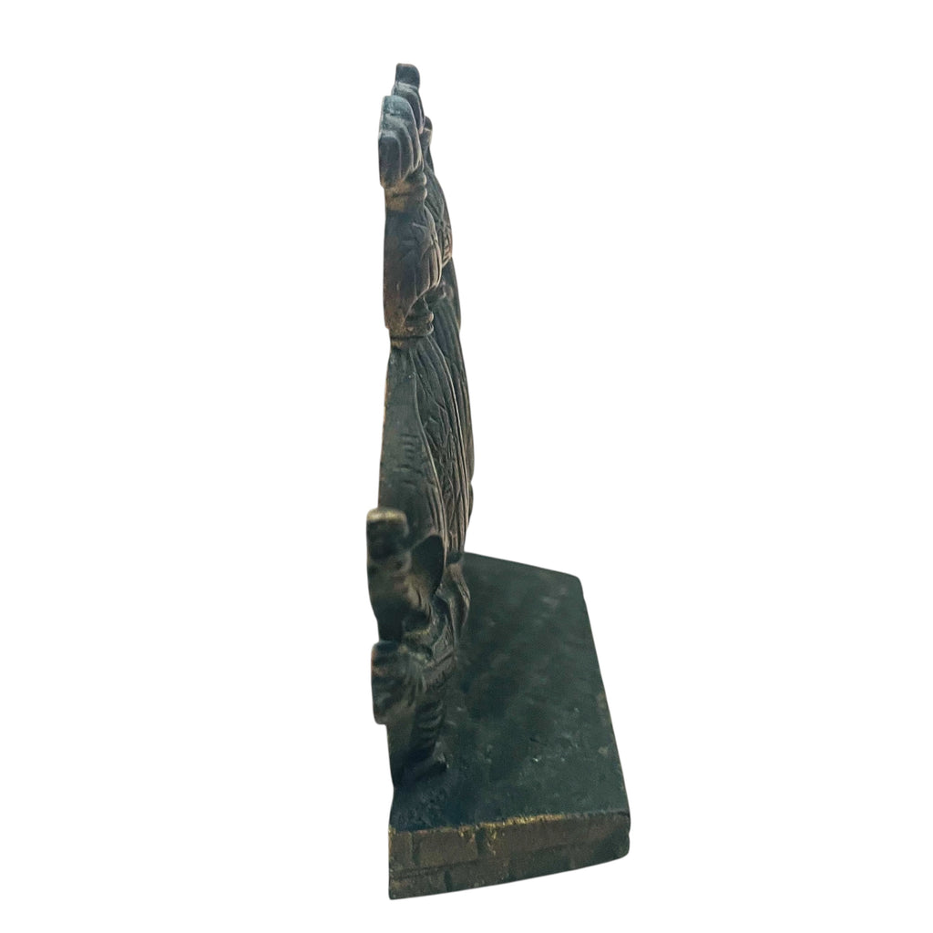 Vintage Cast Iron Metal Pirate Sailing Clipper Ship Nautical Bookend Doorstop