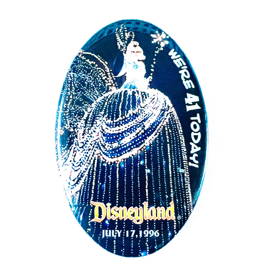 Disneyland 41st Anniversary We're 41 Today Cast Member July 17 1996 Button Pin