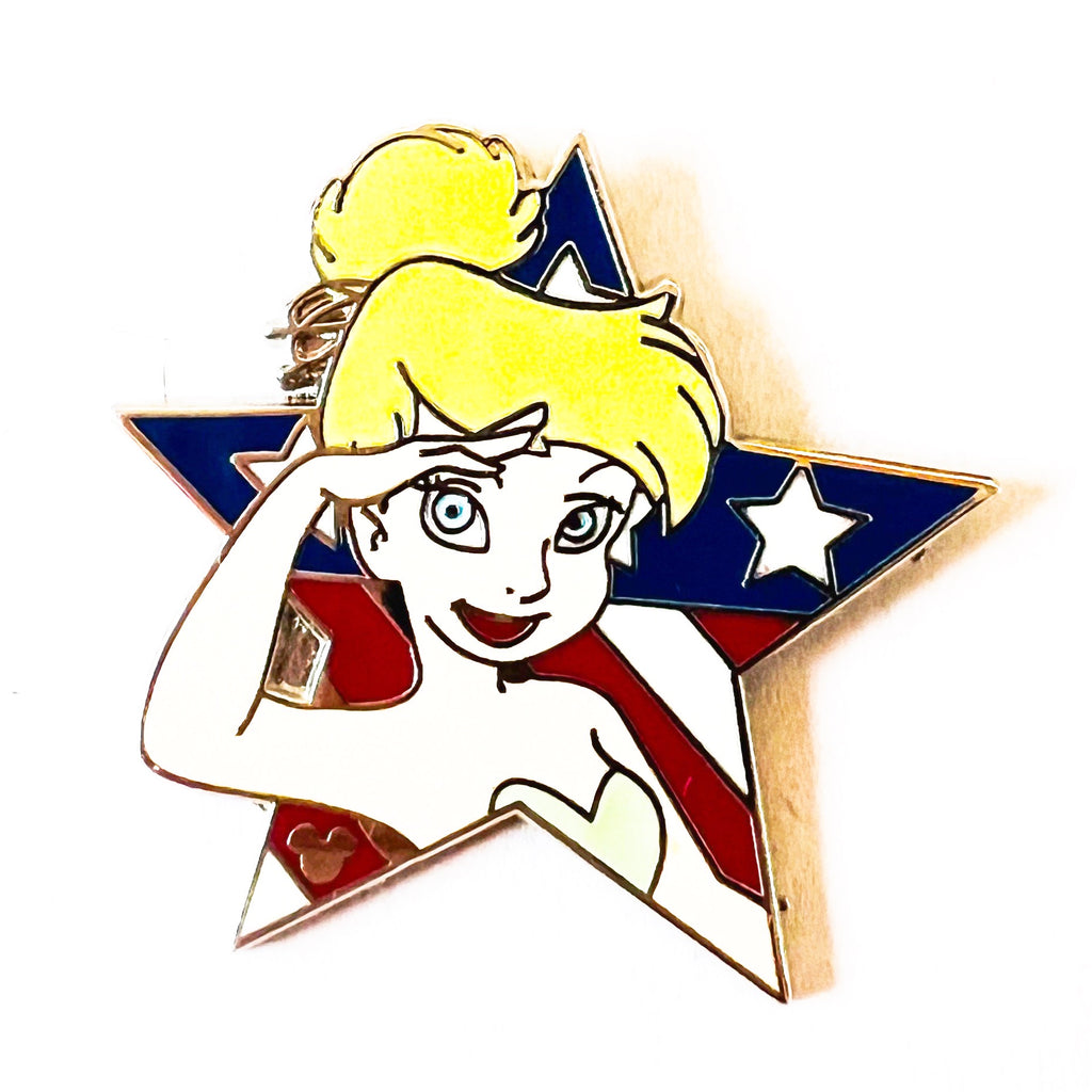 Disney 2009 Hidden Mickey Series Patriotic Star Salute Tinkerbell Pin