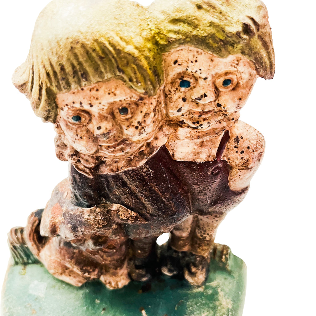 Antique Campbell's Soup Kids & Dog Bookend Cast Iron Doorstop