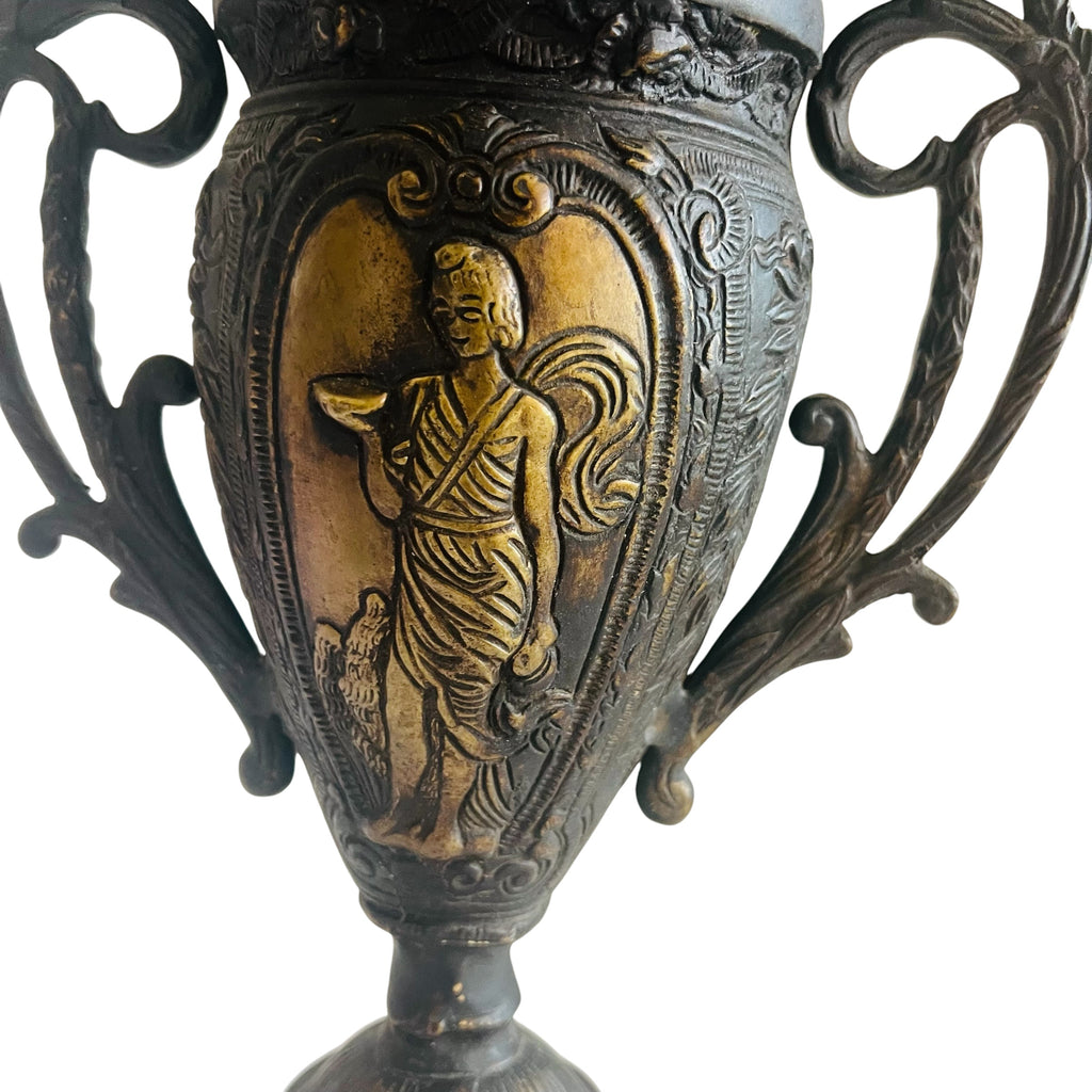 Antique Ornate Double Handle Vase -