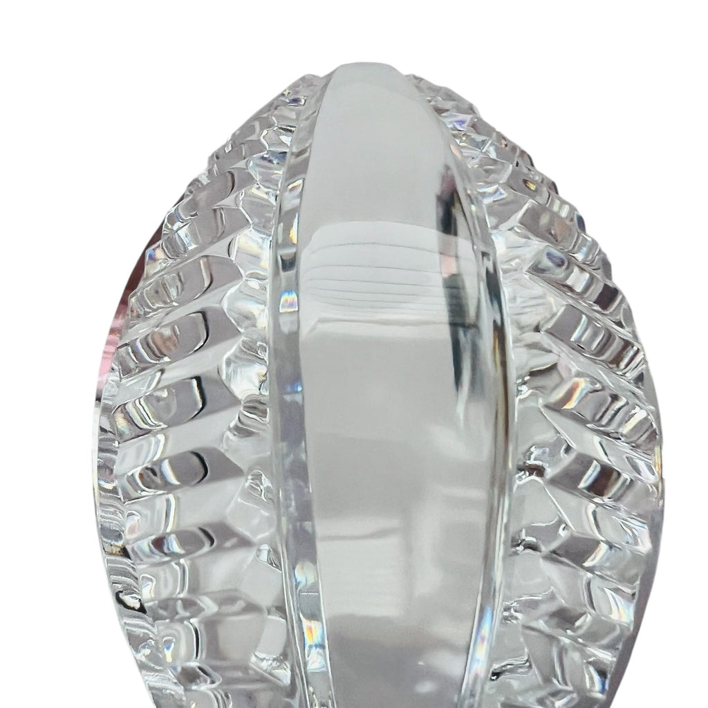 Hand Cut Lead Crystal Pedestal Egg Paperweight