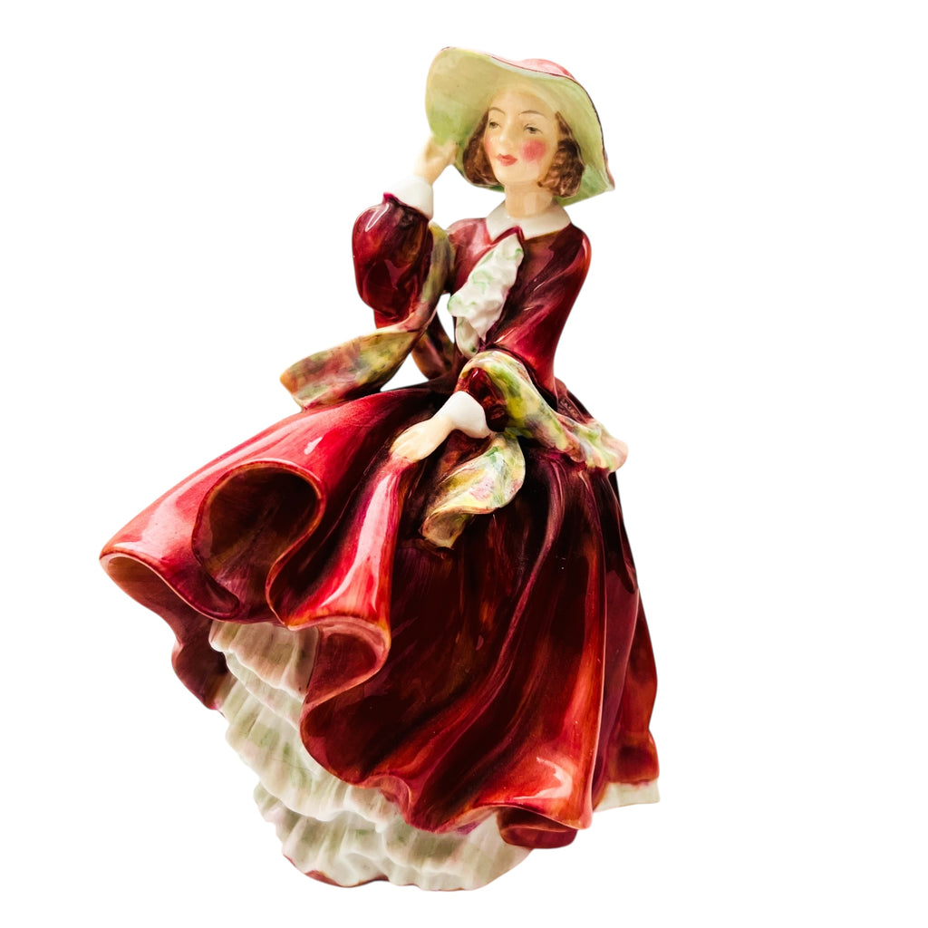 Vintage Royal Doulton England Lady Top Of The Hill Figurine
