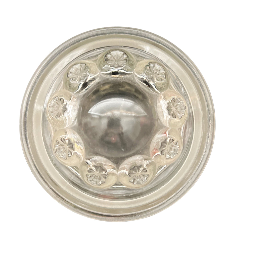 Vintage MOON & STARS Coffee Canister with Lid Clear Pressed Glass