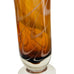 Vintage Amber and White Swirl Art Glass Footed Vase