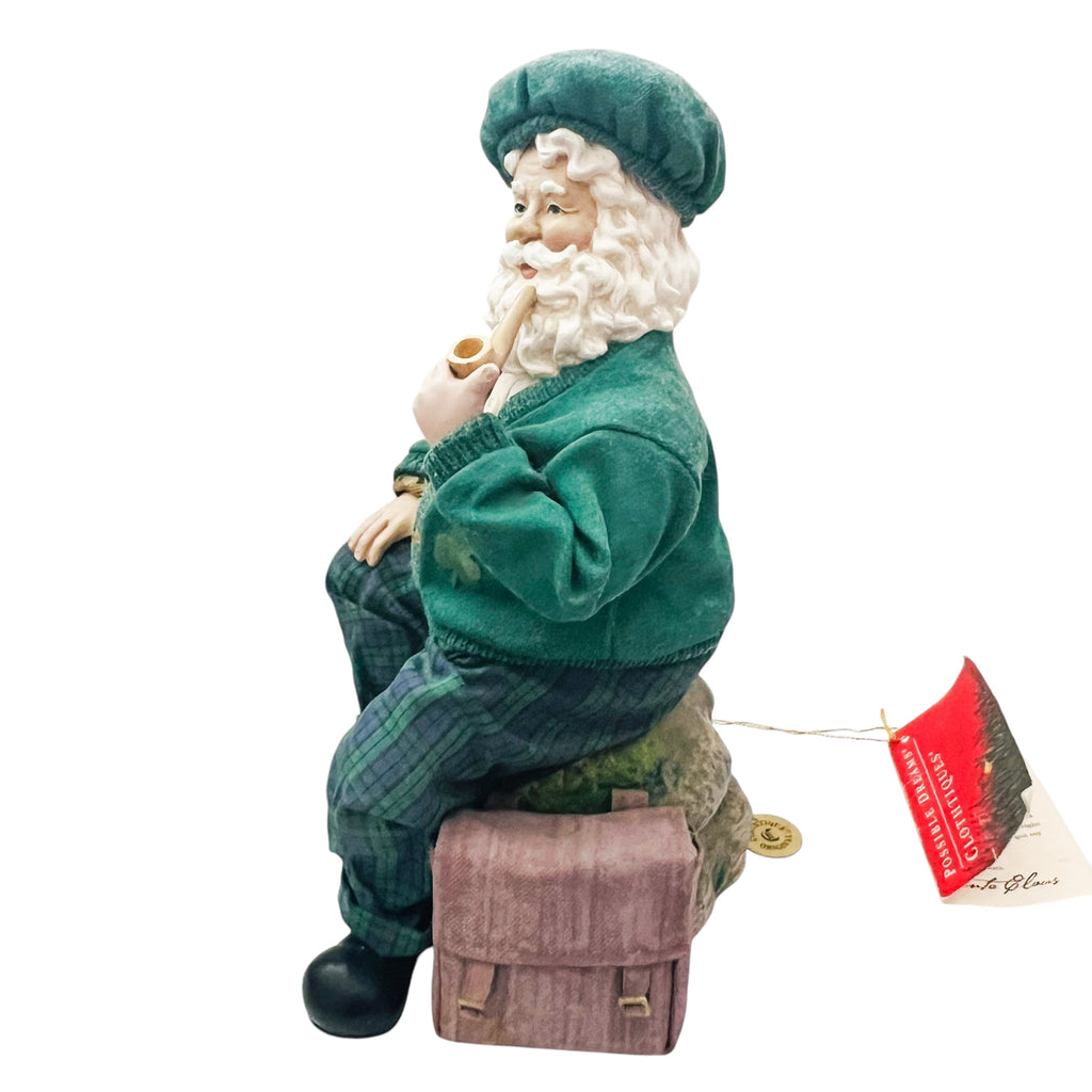Vintage Clothtique Possible Dreams 1999 Sitting On A Rock Irish Santa