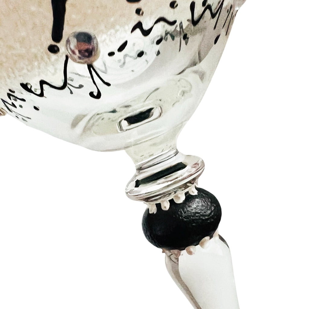 Hand Painted Chic Zebra Pattern Wine Glass