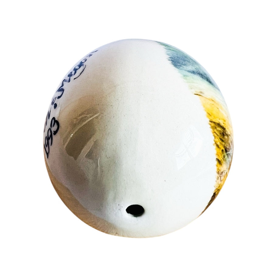 Vintage 1993 Dolphin’s Sea Handmade Porcelain Egg