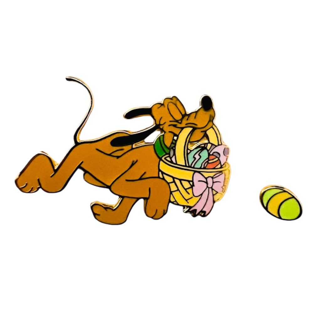 Disney Easter Pluto with Easter Eggs and Basket 2001 Limited Edition Pin Set