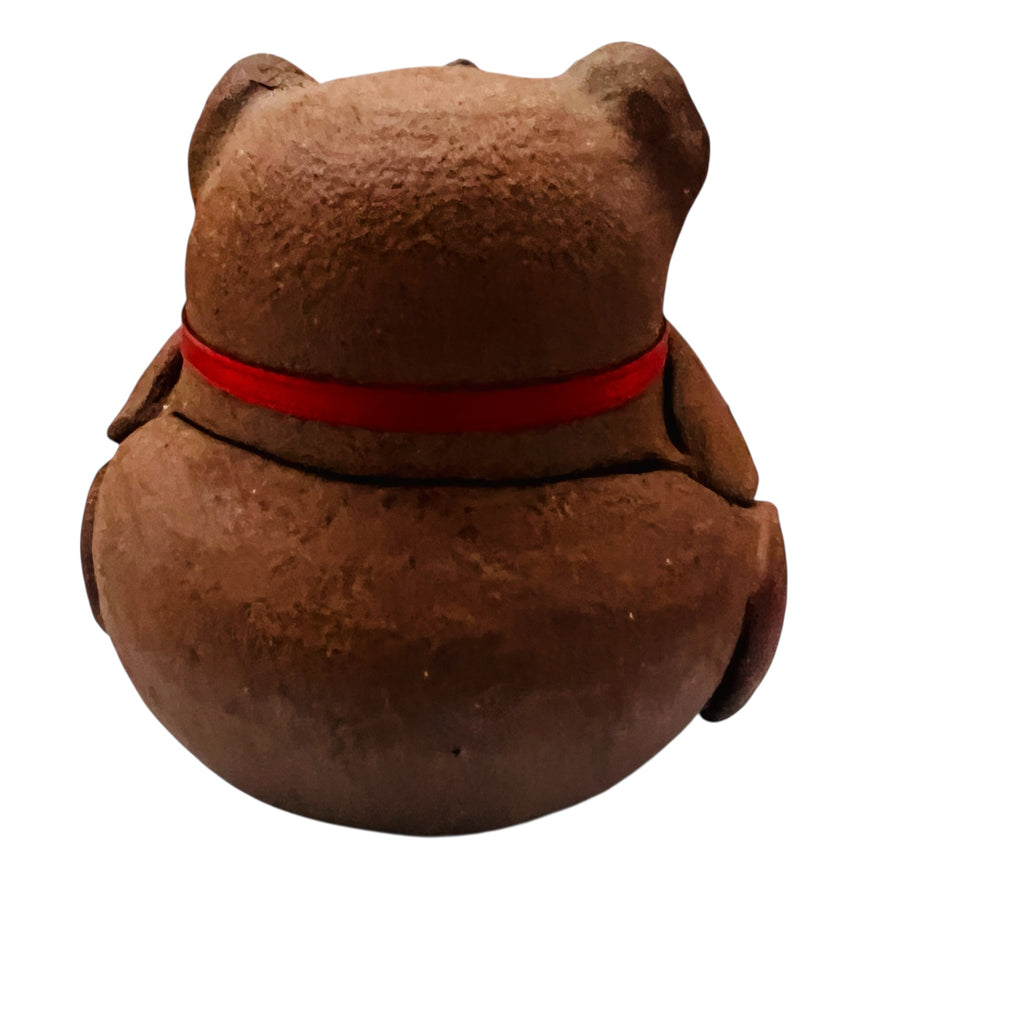 Vintage Sir Mud Clay Heart Trinket Bear