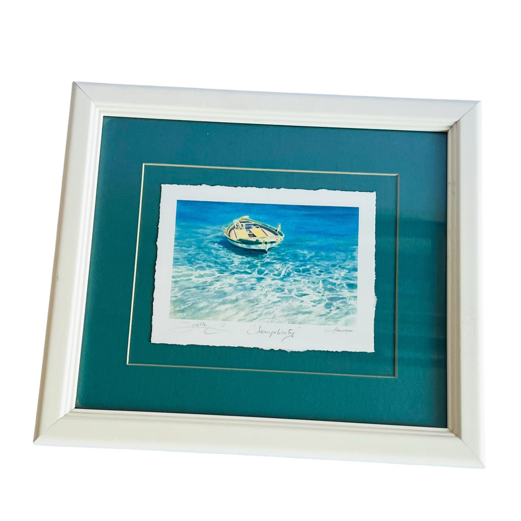 Joelle Art Studio Simplicity White Framed Nautical Art Print