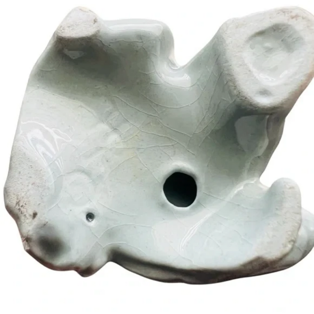 Vintage Whale Ocean Wave Ceramic Figurine