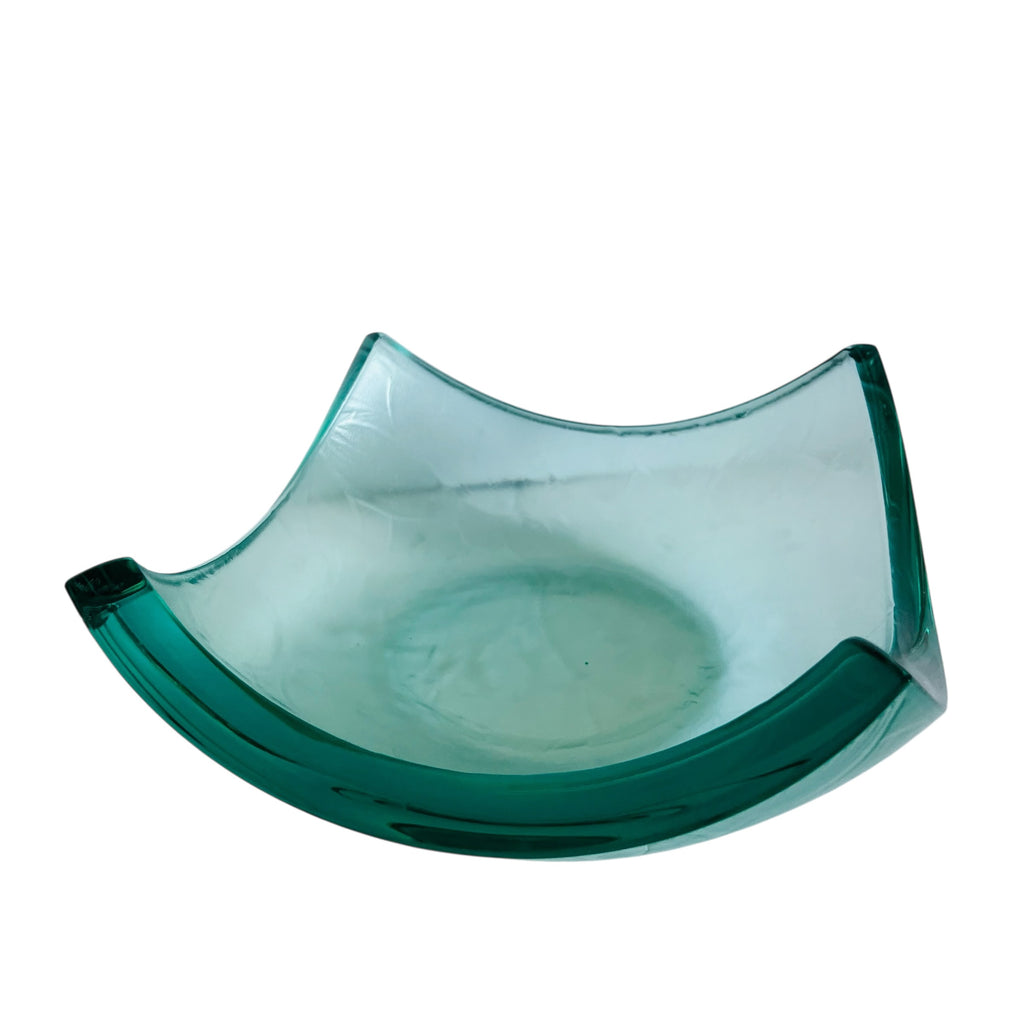 Vintage Stephen Schlanser Art Glass Catch All Tray Signed Bowl