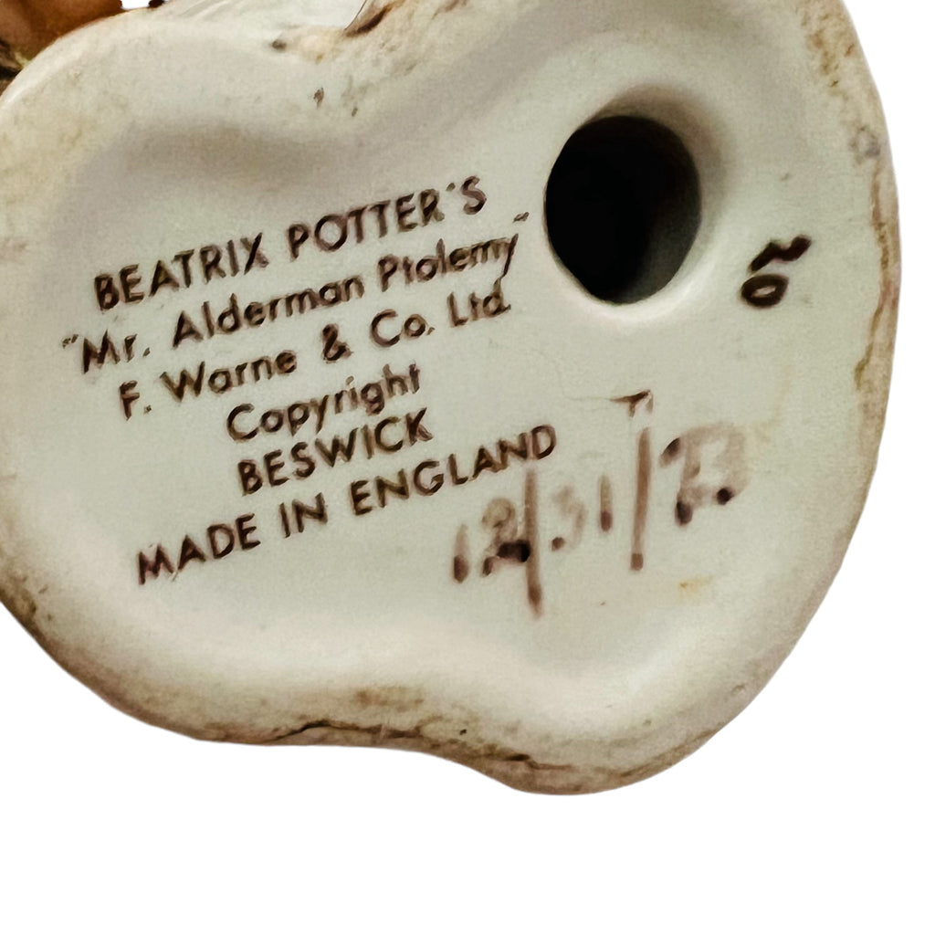 Beatrix Potter Mr Alderman Ptolemy Beswick England Figurine