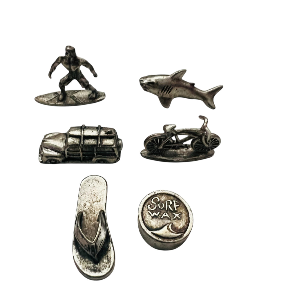 Monopoly Surfing Edition Game Replacement Pieces Hasbro 6PC
