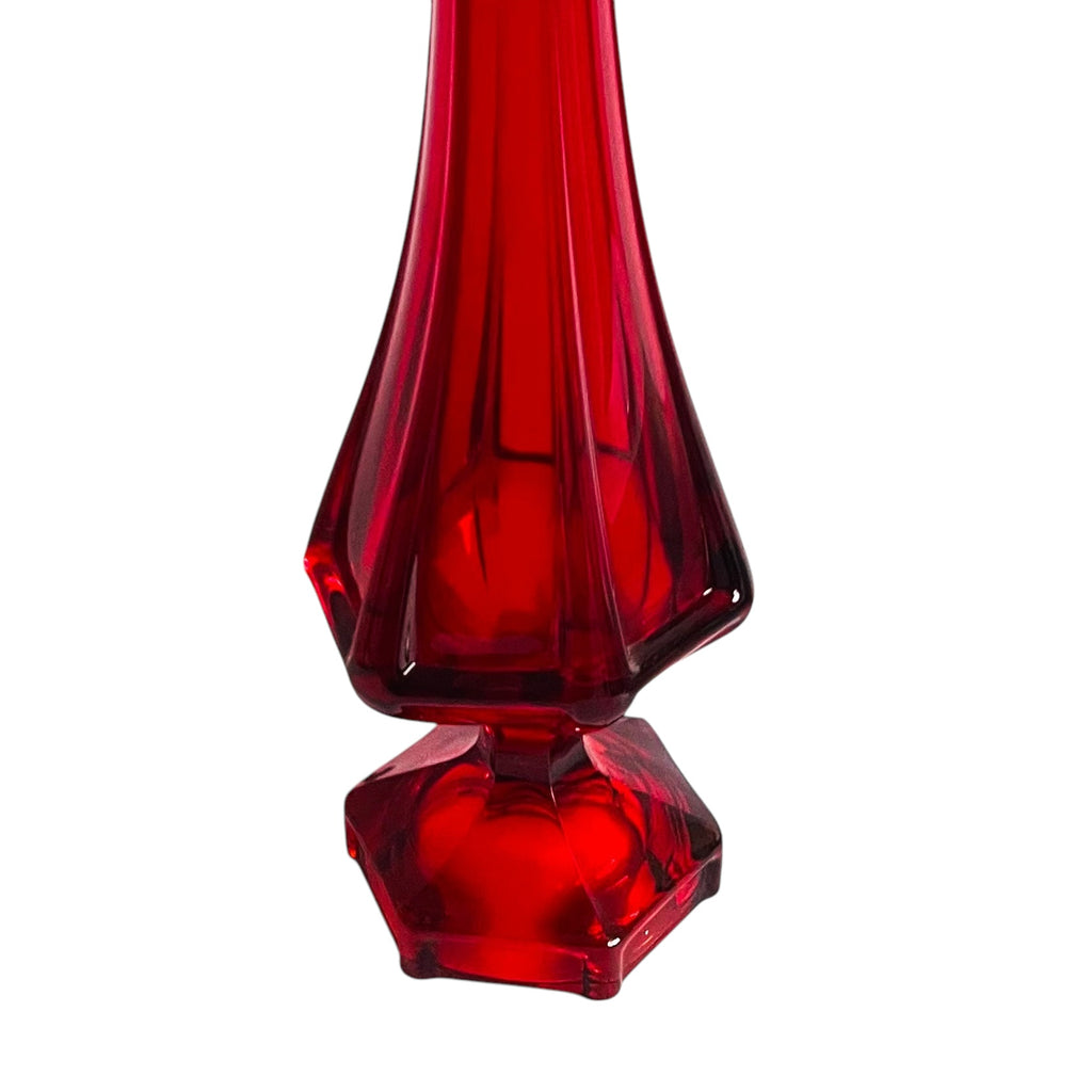 Vintage MCM Column Swung Pedestal Glass Vase