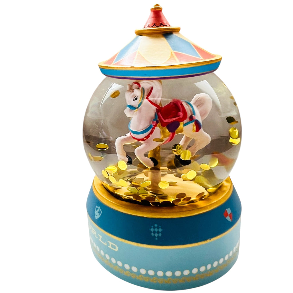 Disney Parks Carousels Around The World Snow Globe Snowglobe