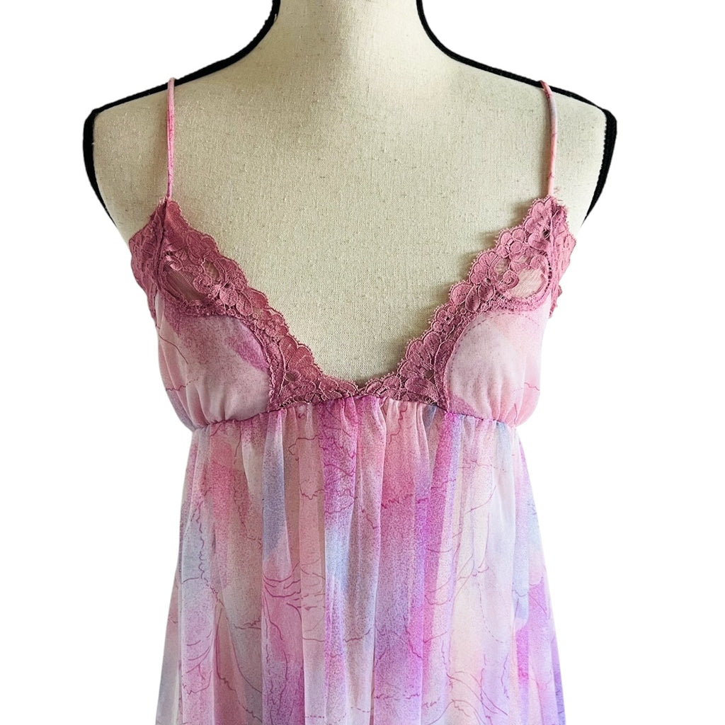 Vintage Lily of France by Rosa Puleo-Szule Sheer Nightgown & Robe Peignoir Set