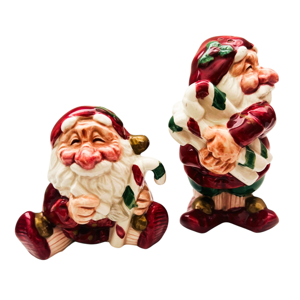 Vintage Fitz & Floyd 1990 Old World Christmas Elves Salt & Pepper Shakers Set