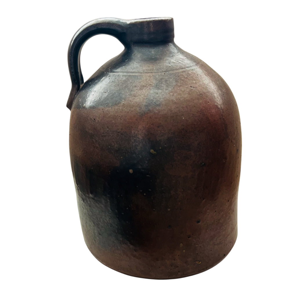Antique Brown Glazed Gallon Stoneware Jug