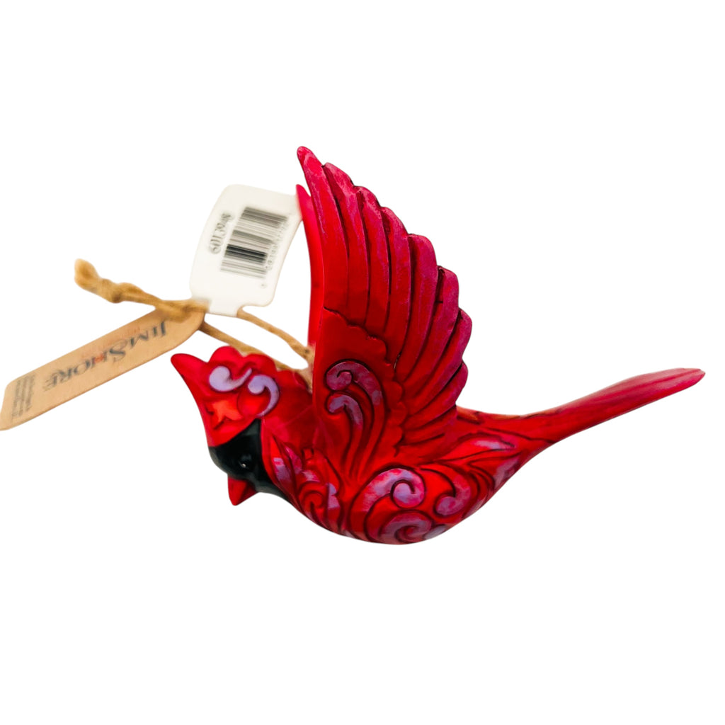 Jim Shore Heartwood Creek: Caring Cardinal In Flight Hanging Ornament