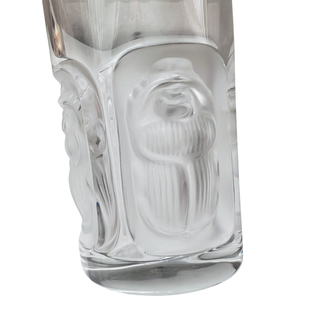 Lalique Crystal Khepri Signed Glass Tumbler