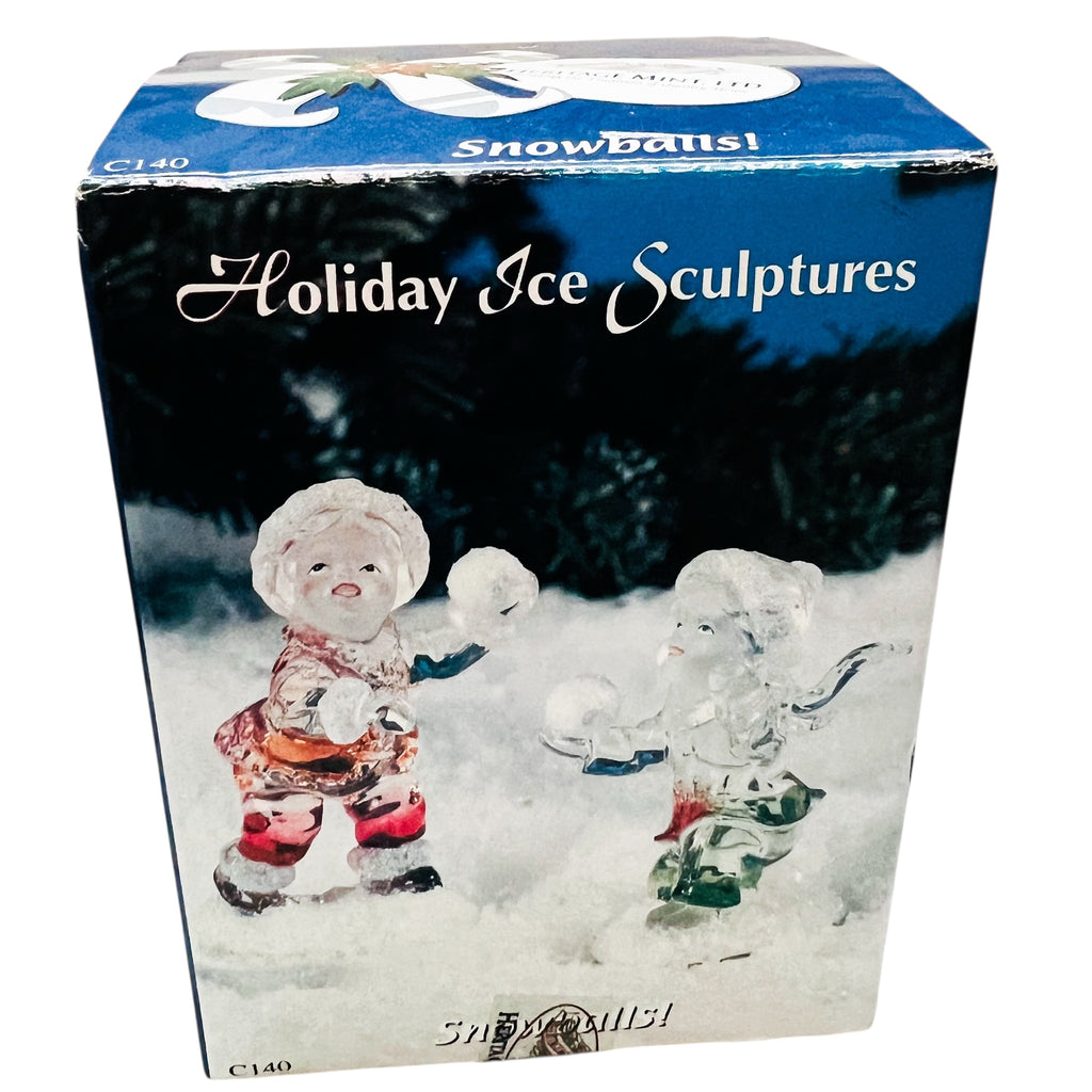 Vintage Christmas Holiday Ice Sculptures Heritage Snowballs Figures