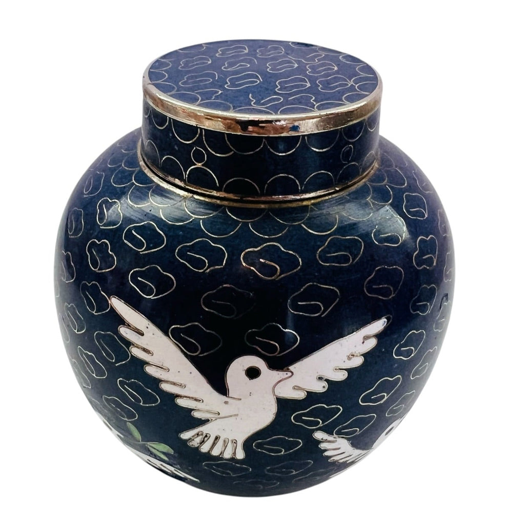Dove Miniature Cloisonne Cremation Urn