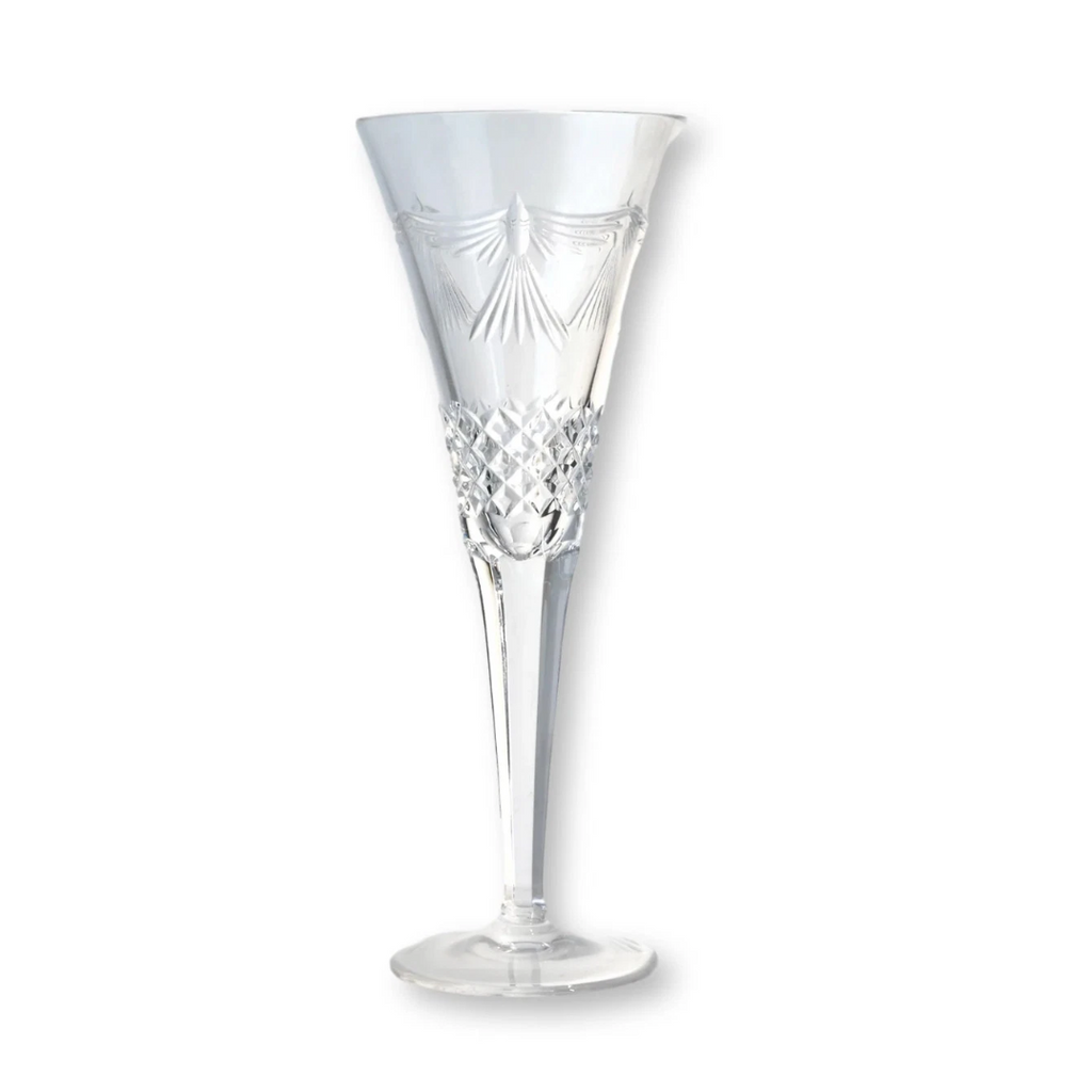 Waterford Crystal Millennium Collection Peace Dove Champagne Flutes -Pair