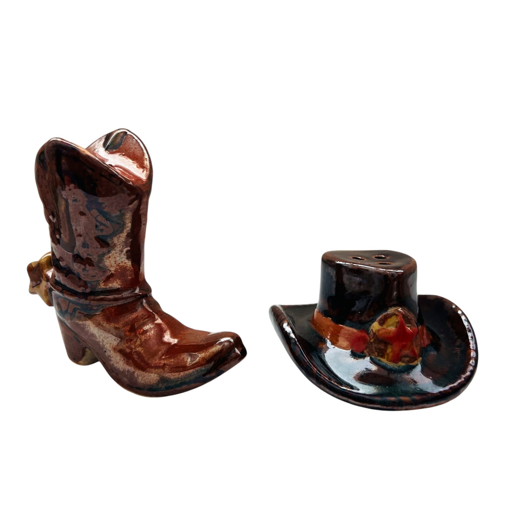 Canyon Ranch by HOMESTUDIO Cowboy Boot and Hat Salt and Pepper Shakers