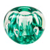 Vintage Green Bubble Art Glass Paper Weight Candle Holder