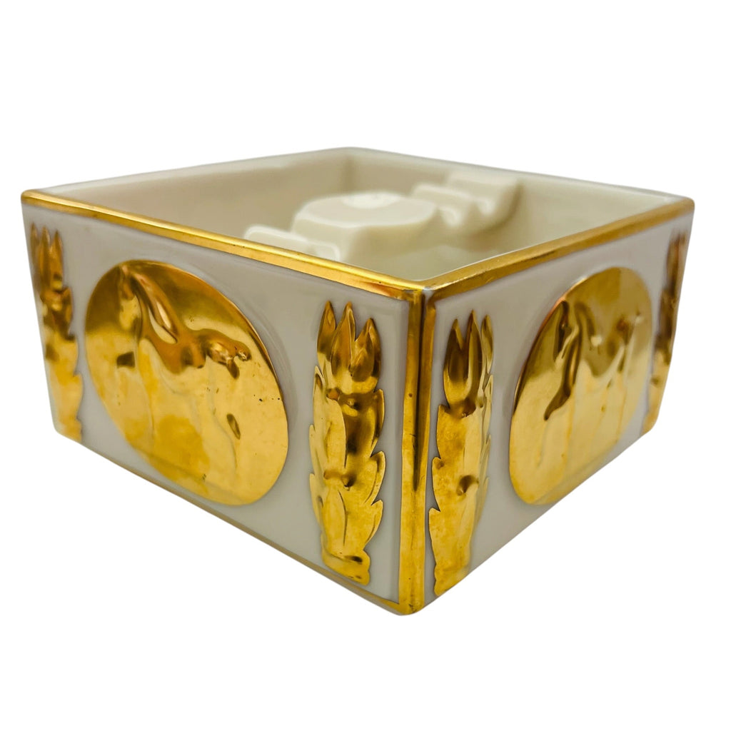 Vintage Lenox Designer Collection Horse Stallion Gold Mid Century Modern Ashtray