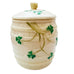 Vintage Belleek Pottery Ireland Shamrock Marmalade & Lid +
Open Salt Cellar Bowl