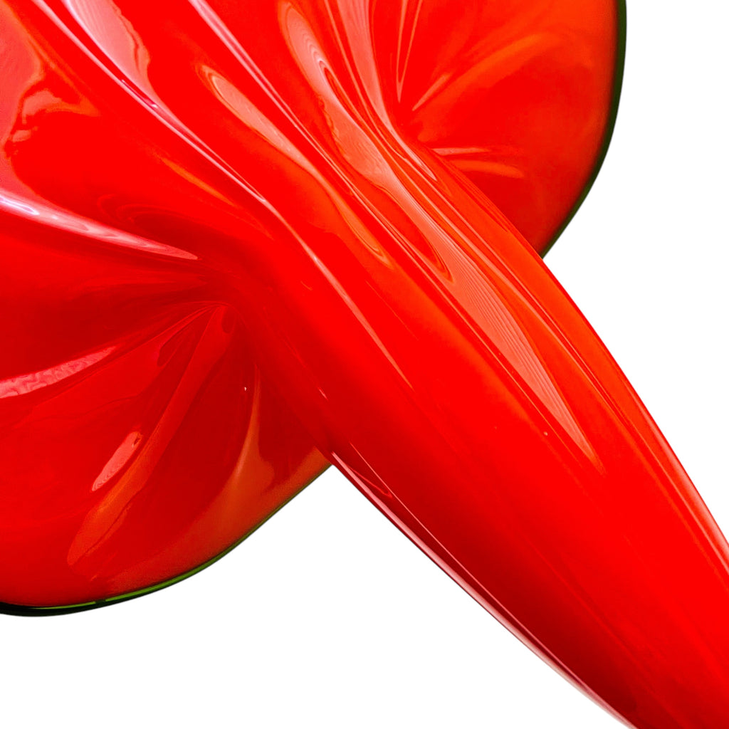 Vintage Jack The Pulpit Orange Art Glass Vase