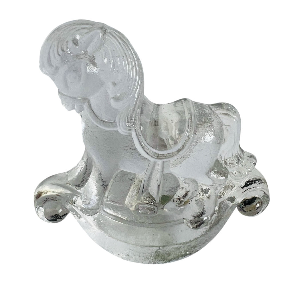 Riedel Austrian Lead Crystal Rocking Horse Figurine Paperweight