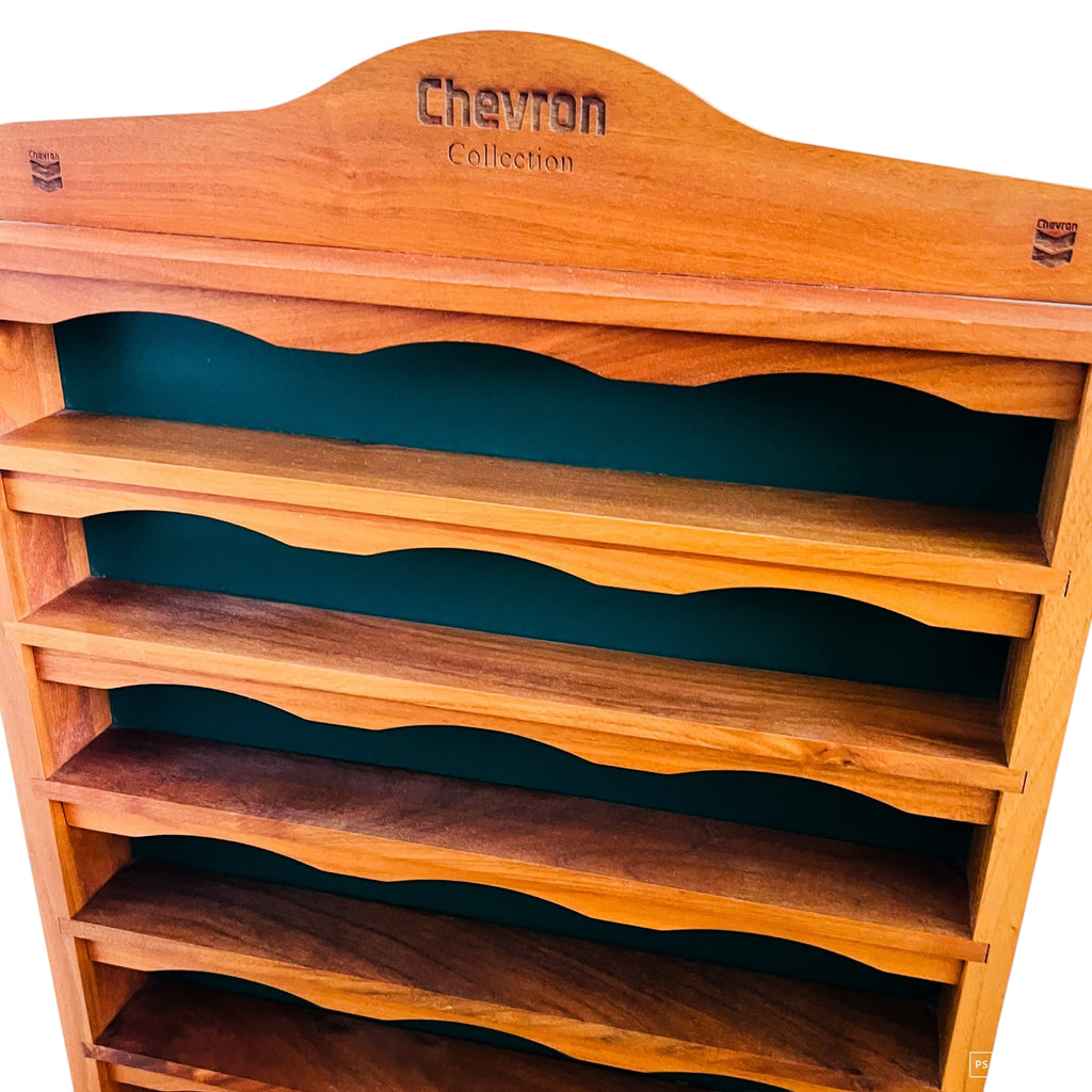 Vintage Chevron Wood Car Display Rack Wall Display Shelf