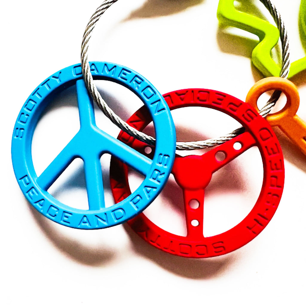 Scotty Cameron Coins | Peace Wheel Crown Dog Rubberized Metal Ball Marker