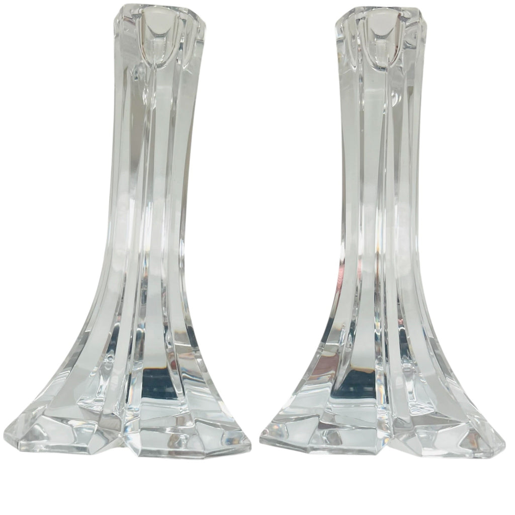 Miller Rogaska Triangle Candlestick -Pair