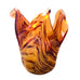 Vintage Murano Italy Art Glass Amber Tiger Lily Bowl Vase